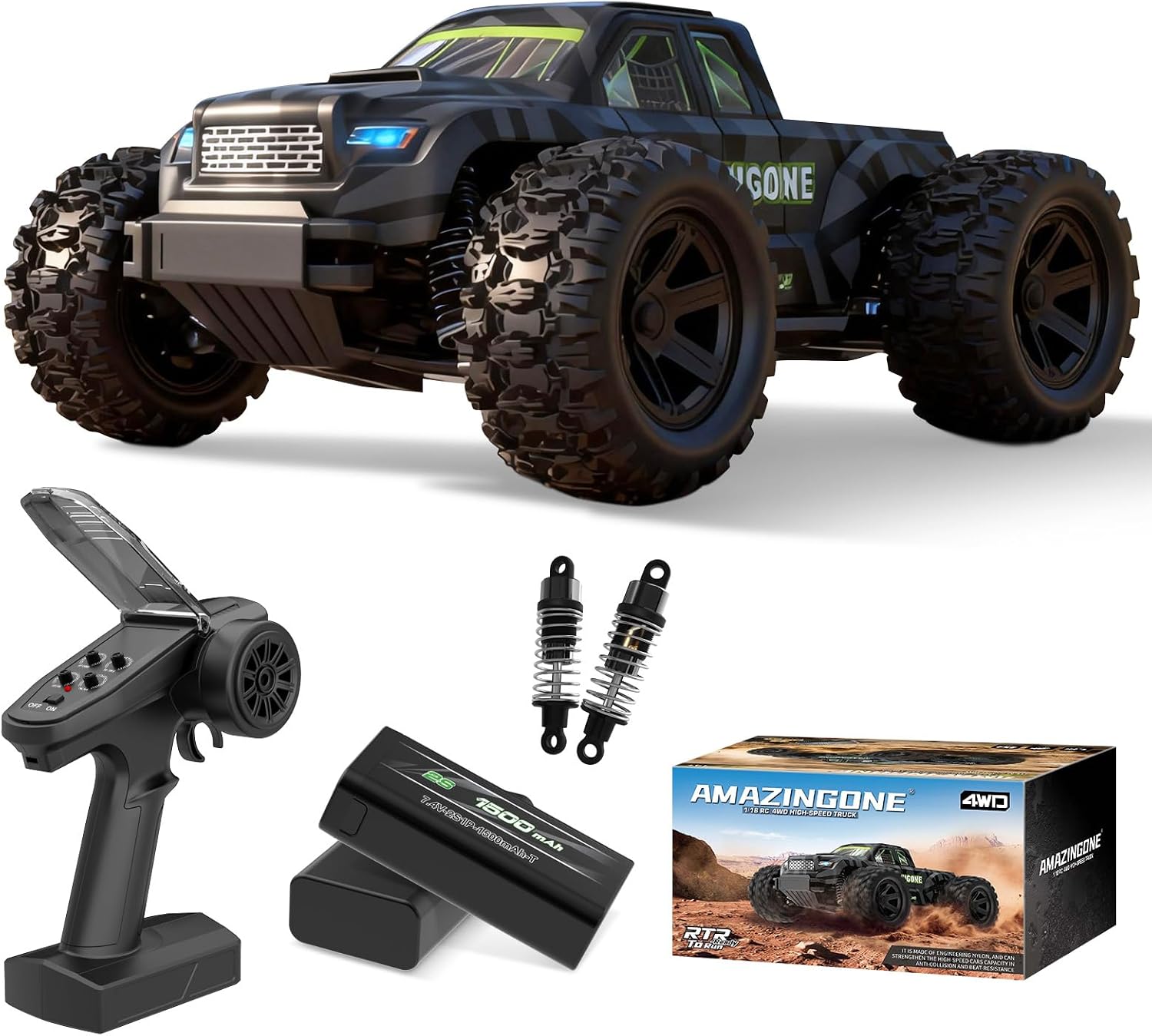Rc Hobby Grade Monster Truck - JT18W 1/18 Scale High Speed 35KMH