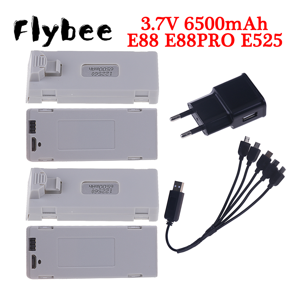 Original E88 Battery 3.7V 6500 - Rc Hobby Drone ulasan dan harga