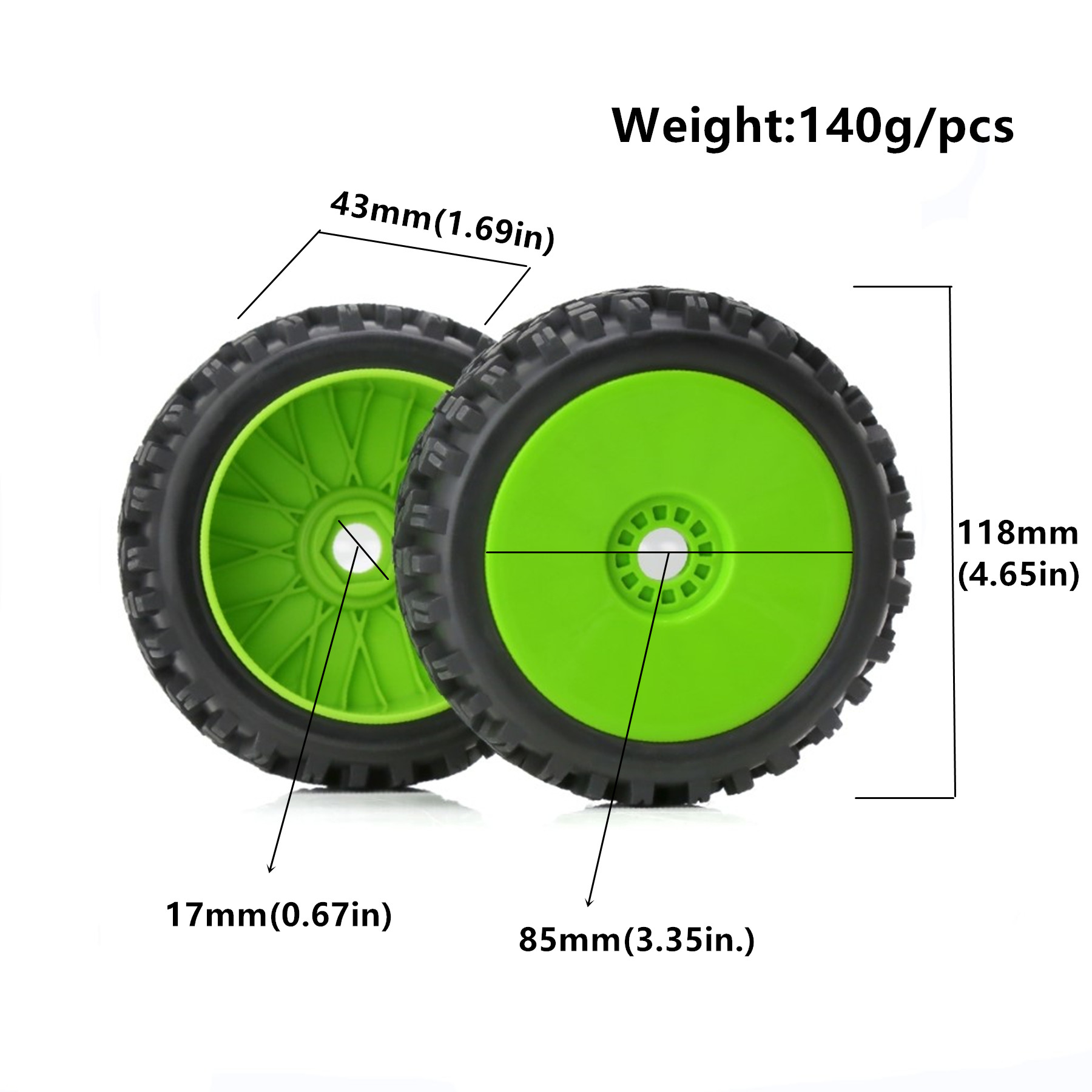 RC 1/8 Buggy Tires and Wheels  - Rc Hobby Trucks ulasan dan harga